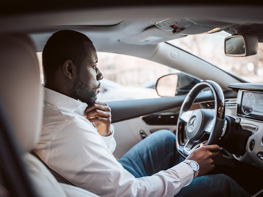 Black man in driver seat
