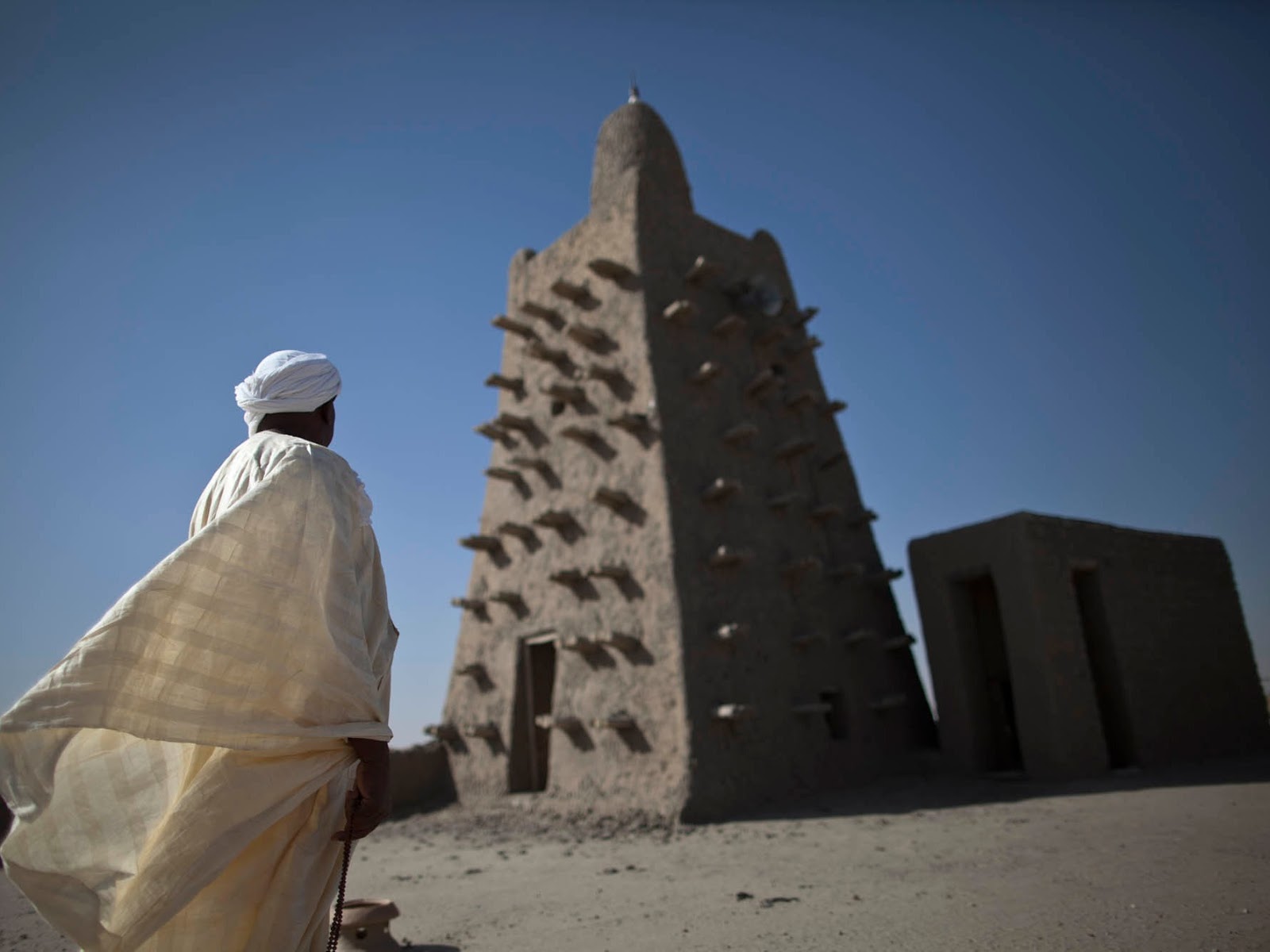 Ancient African city landmark