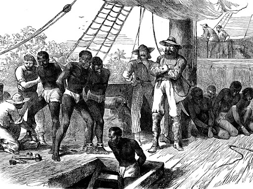 Slaves on slave ship