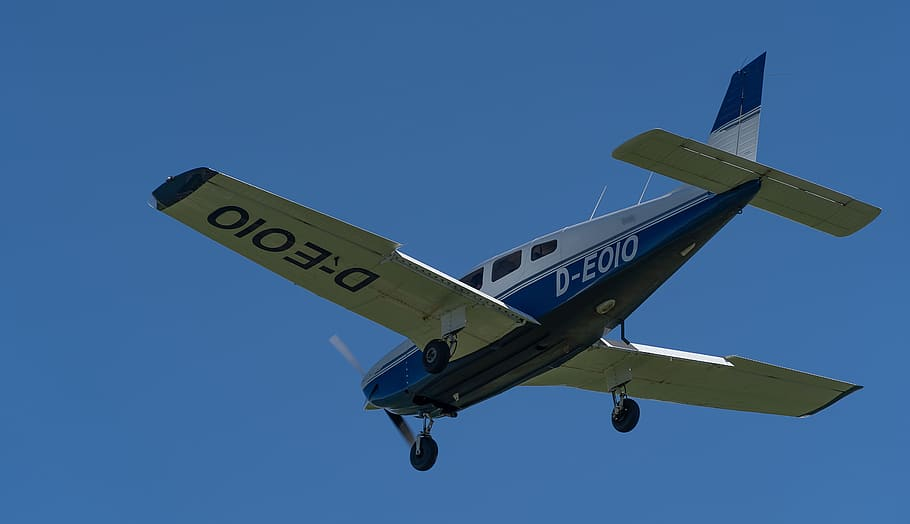 A small airplane in flight