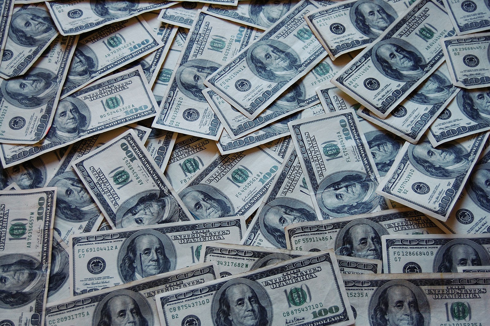 US One hundred dollar bills