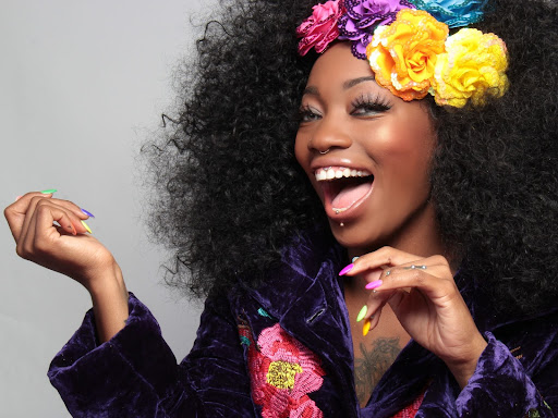 black woman smiling
