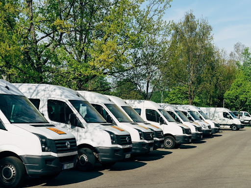 Police Vans in a parking lot
