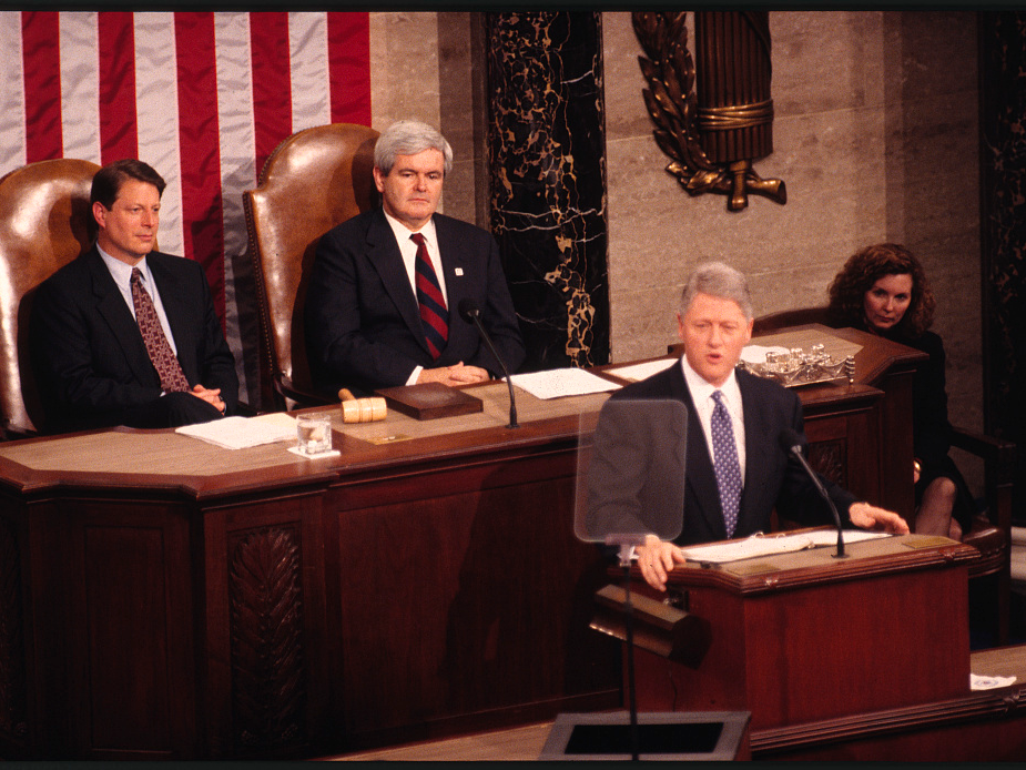 Bill Clinton delivering the State of the Union Address
