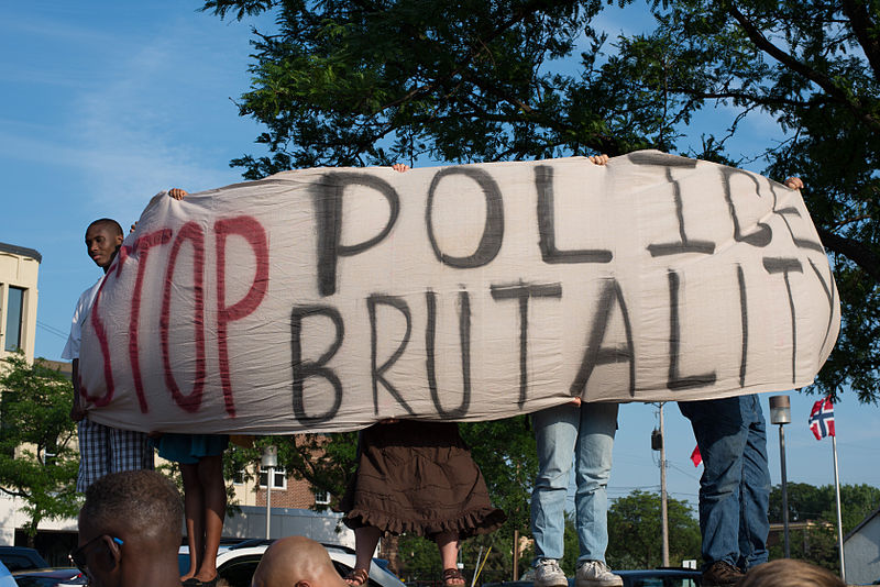 Stop Police Brutality sign 