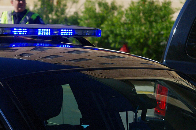 Police lights on top of a squad car