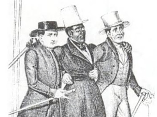 illustration of david ruggles with two other men