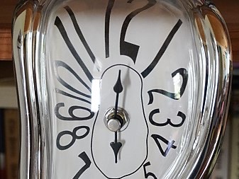 Warped clock face