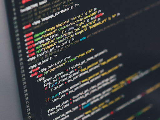 computer screen showing coding 
