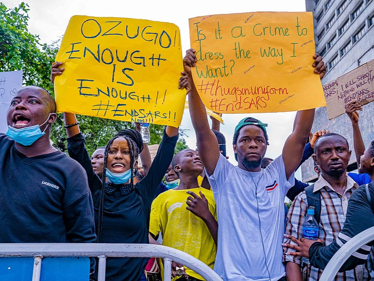 Protest against the extrajudicial killings by SARS in Nigeria