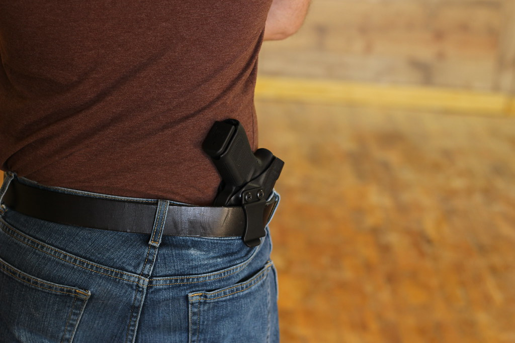 Gun in holster