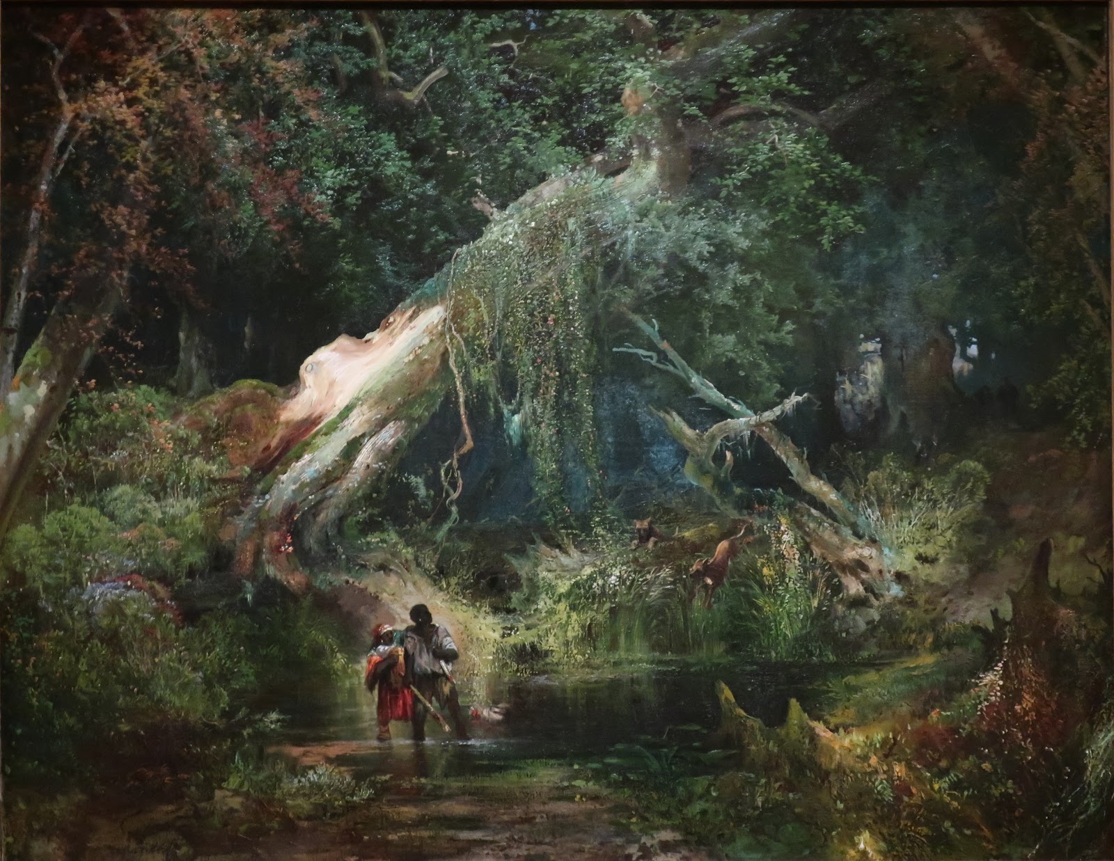 Slave Hunt, Dismal Swamp, Virginia painting by Thomas Moran, 1862