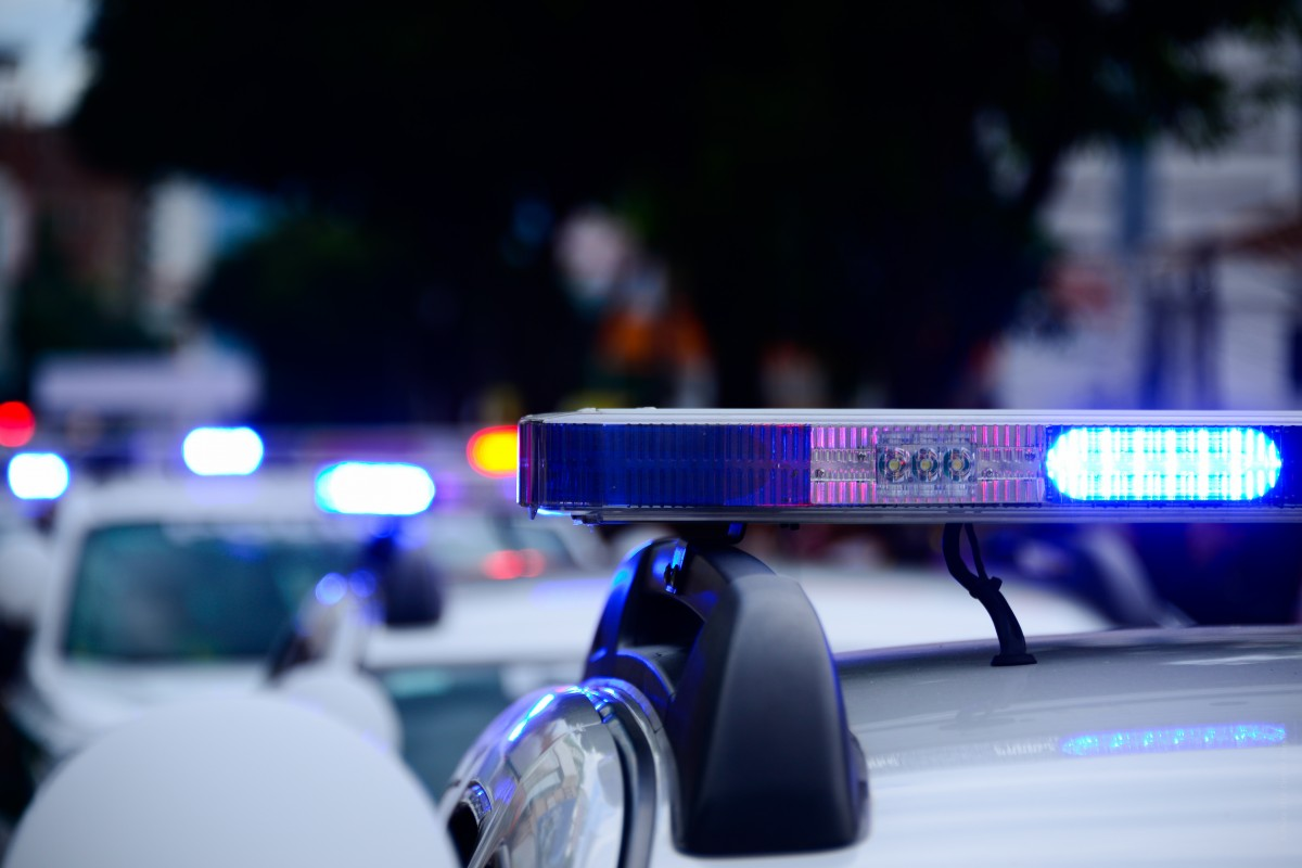 Police lights on the top of squad cars
