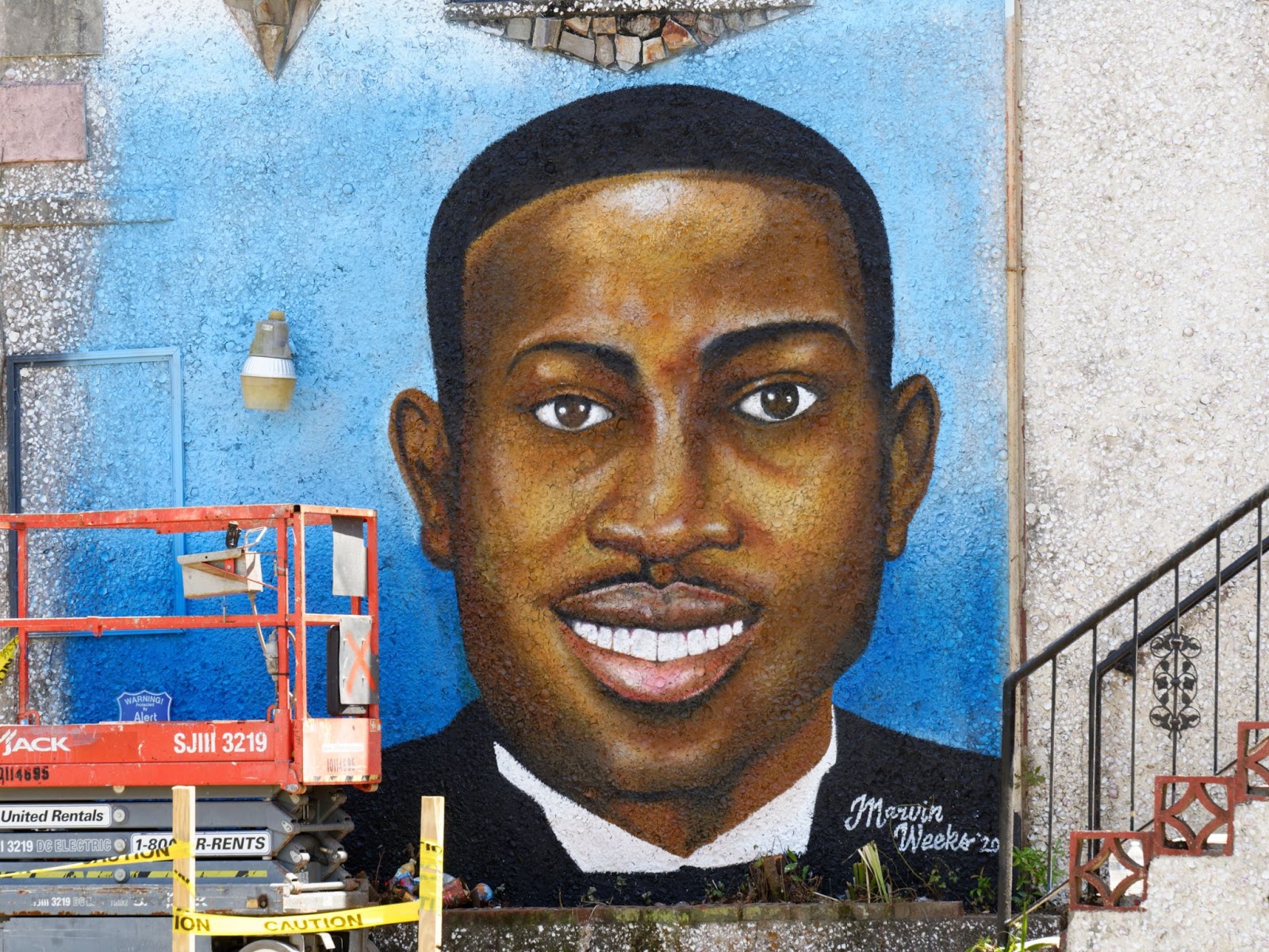 Mural of Ahmaud Arbery in Brunswick, GA