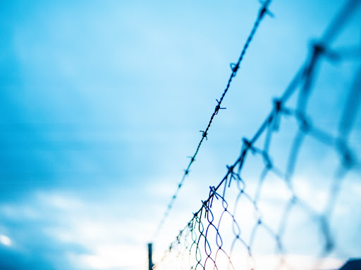 Barb-wire fence