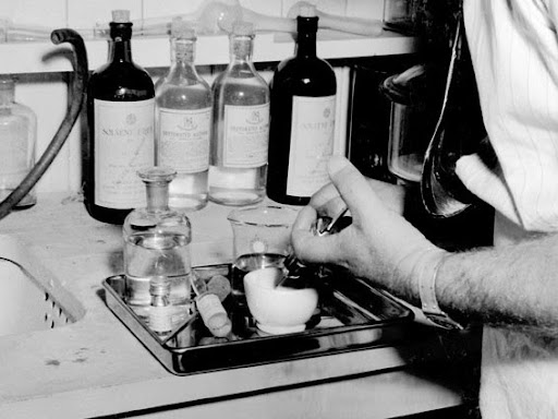 chemicals in a lab