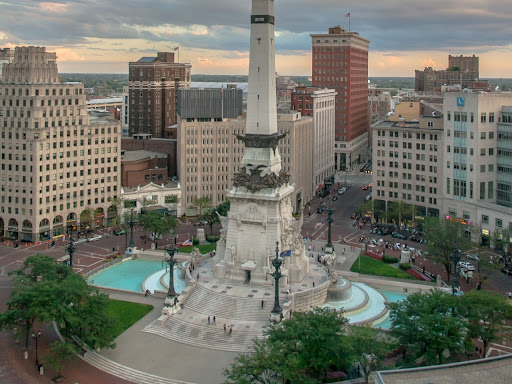 Monument Circle in Indiana