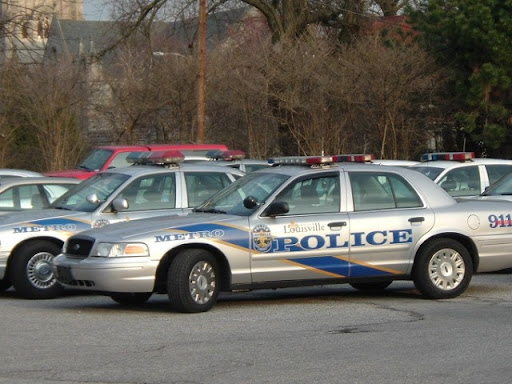 police car in a parking lot