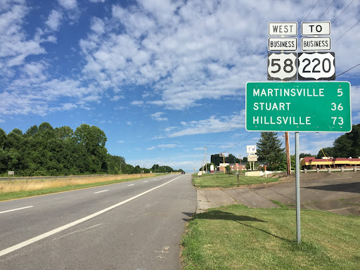 Highway signs for Martinsville