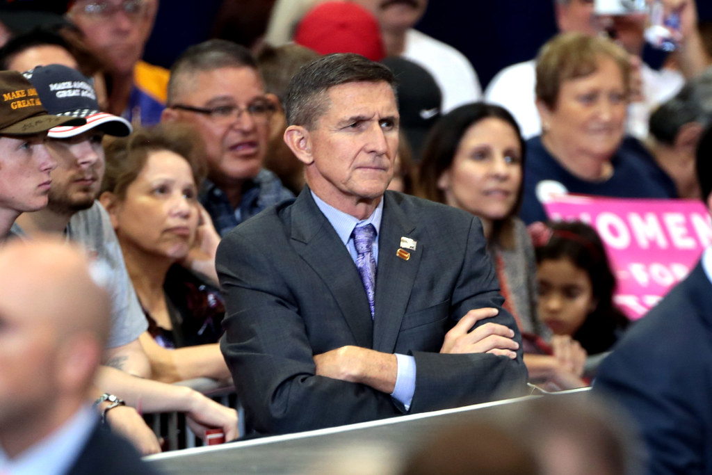 Michael Flynn at Trump campaign rally