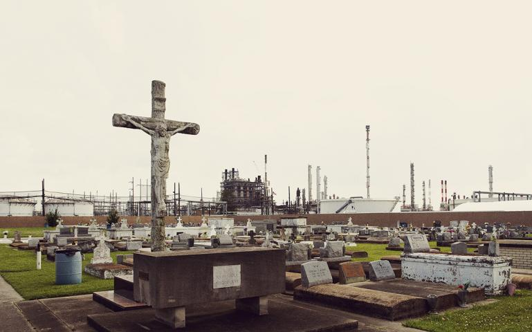 HOLY ROSARY CEMETERY IN TAFT, LOUISIANA, IS ADJACENT TO THE DOW CHEMICAL CORPORATION.