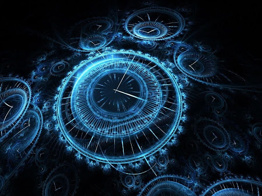 Futuristic portrayal of time travel portal