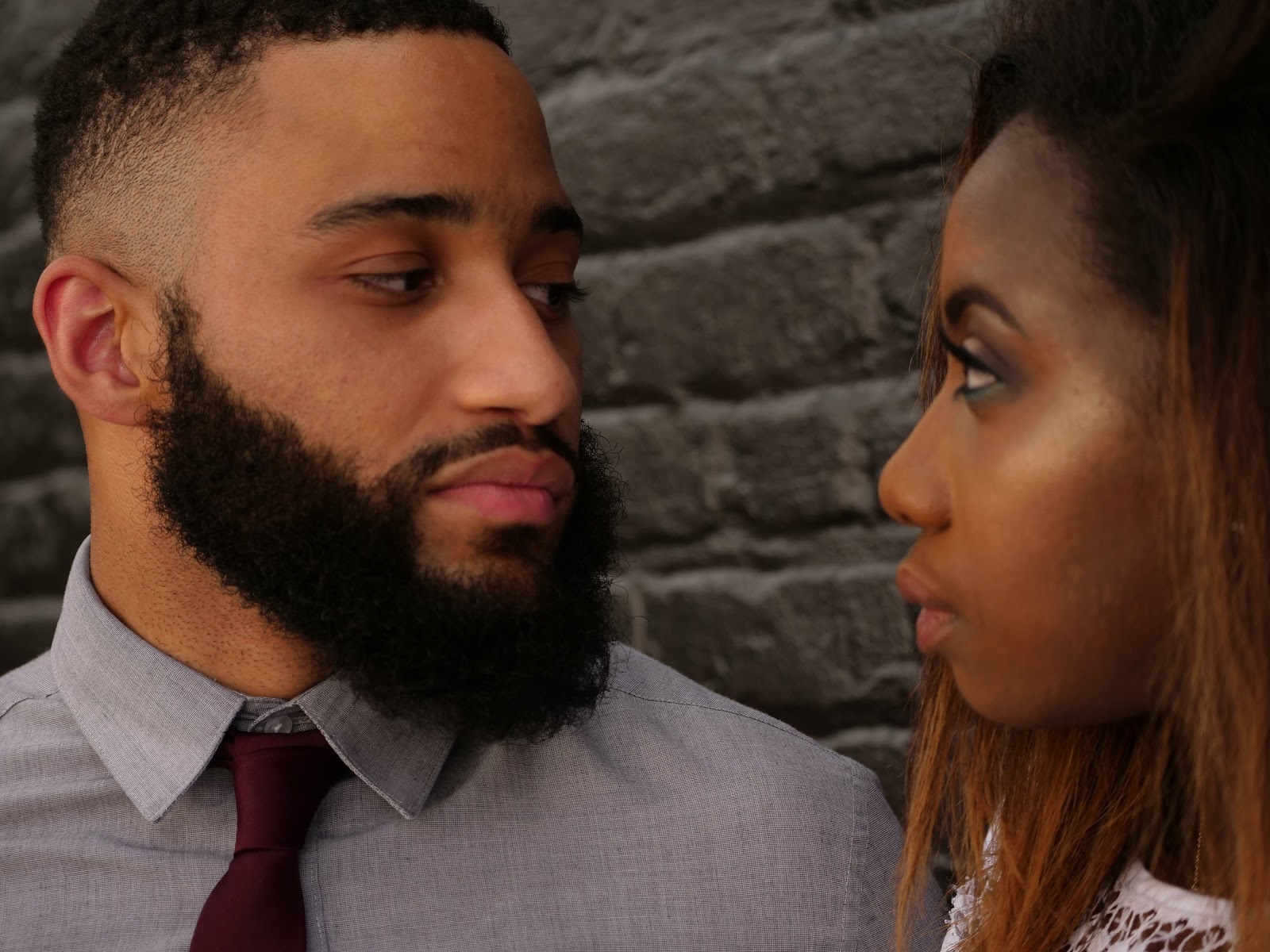 Man and woman looking at each other