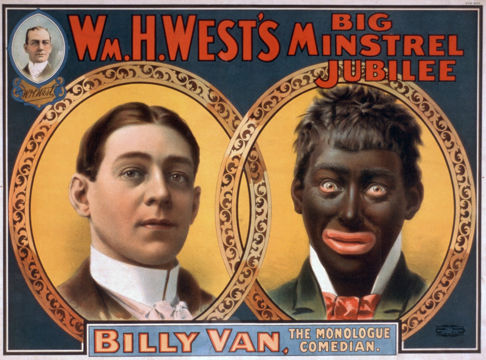  1900 William H. West minstrel show poster