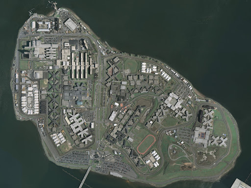 Aerial view of Rikers Island