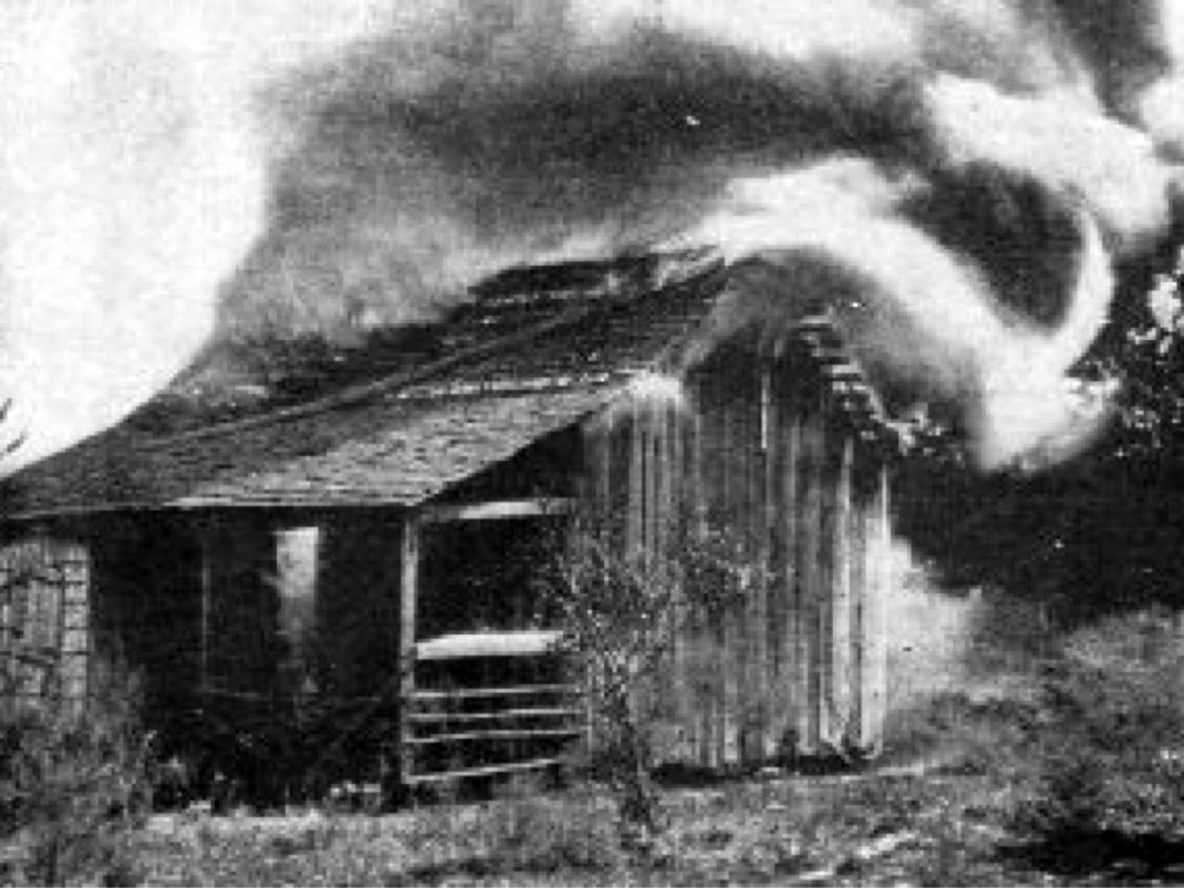 Home burning in Rosewood