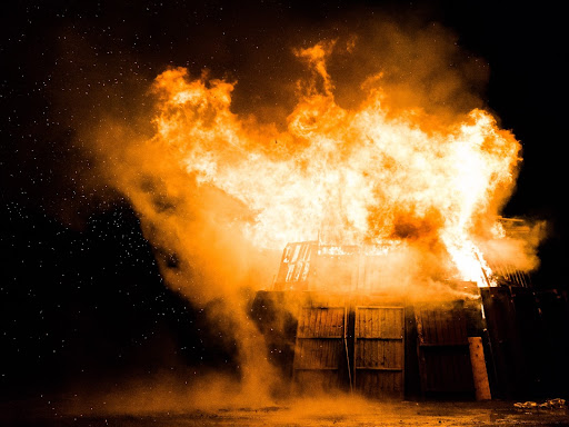 house on fire