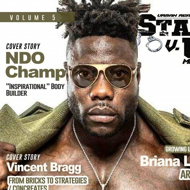 Cover model for State versus Us Magazine