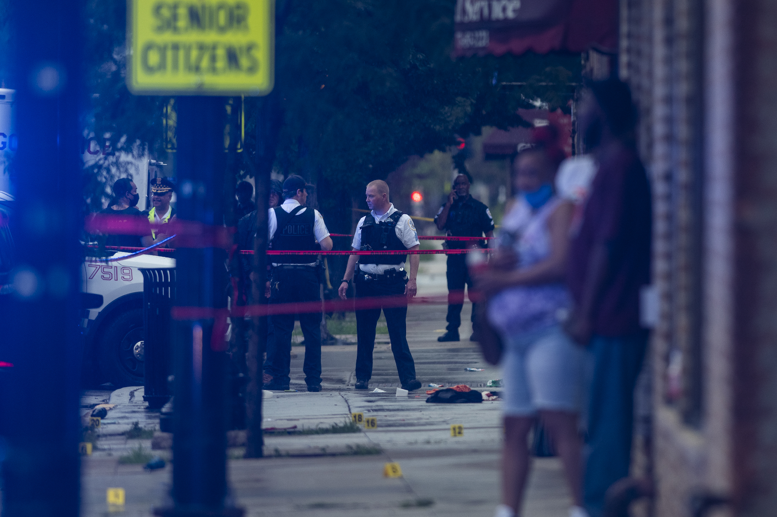 Police at a crime scene