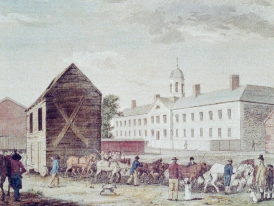 Drawing of Walnut Street Philadelphia