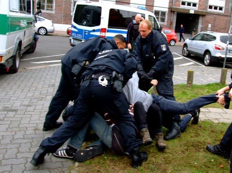 Police brutality at Nigerian Embassy