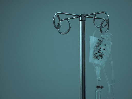 iv hanging on iv stand
