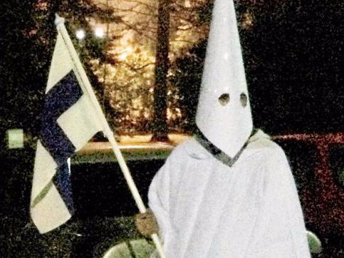 ku klux klan member in full robes