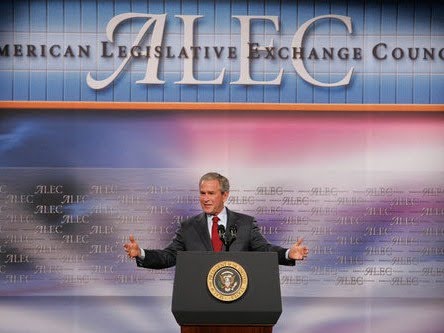 president george w bush addressing ALEC