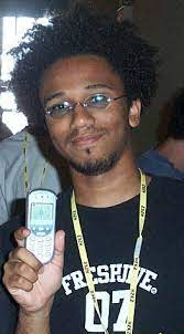 aaron mcgruder and an older cell phone