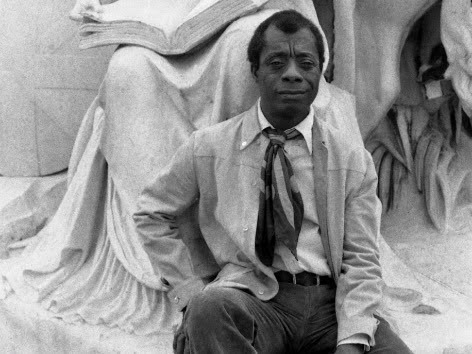 black and white photo of james baldwin