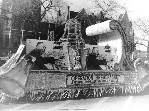 black christmas parade float