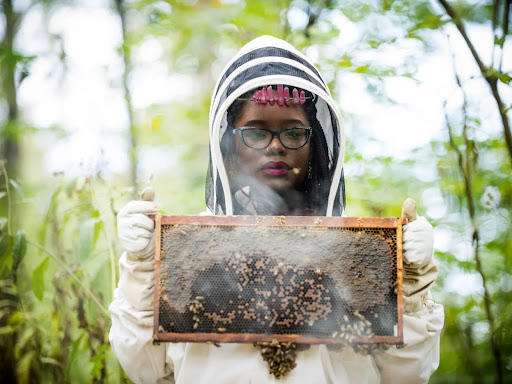 black bee keeper