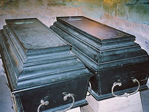 two coffins next together