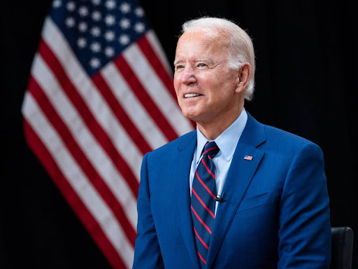 smiling President Biden