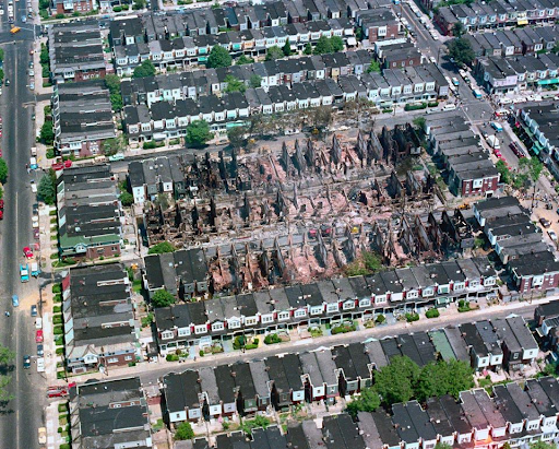 birds eye view of a city