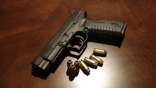 gun with empty shells 