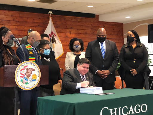 signing of the ending of cash bail bill