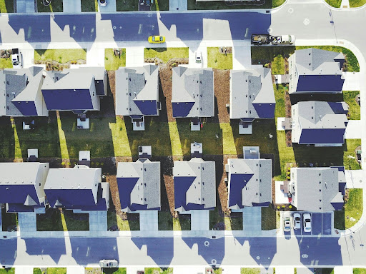 aerial photo of houses