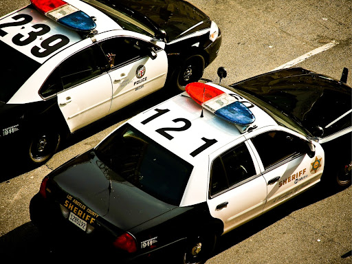 los angeles police cars