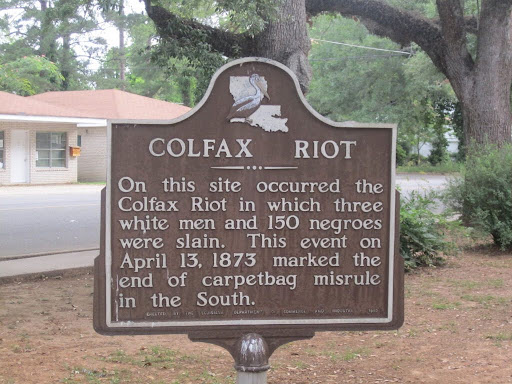 historical plaque for colfax riot
